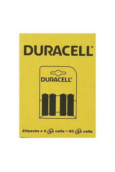 Duracell AA Kalem Alkaline Pil 4'lü x 20 paket Duracell AA Kalem Alkaline Pil 4'lü x 20 paket
