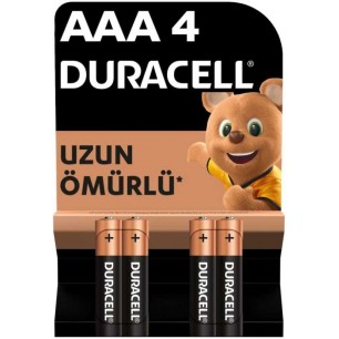 Duracell AAA İnce Alkalin Pil 4lü Blister