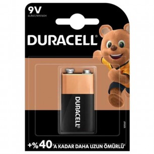 Duracell Alkalin 9V Tekli Paket Pil