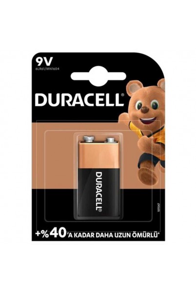 Duracell Alkalin 9V Tekli Paket Pil Duracell Alkalin 9V Tekli Paket Pil