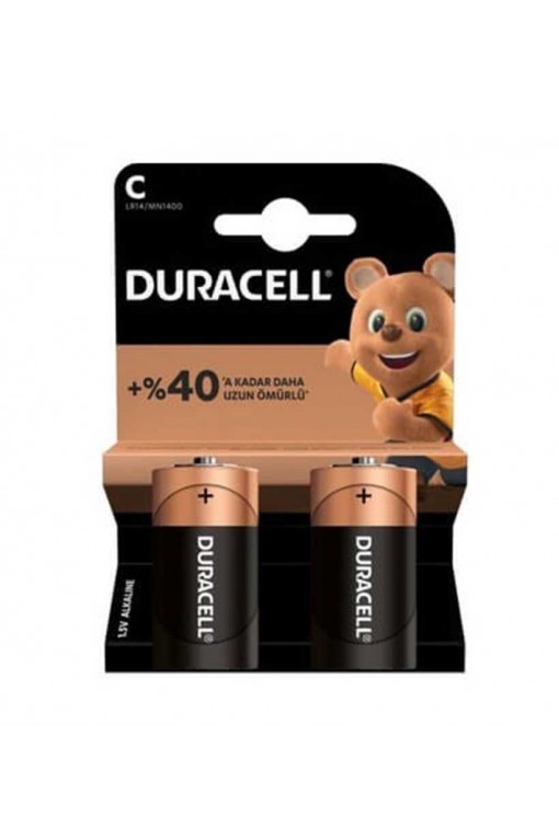 Duracell Alkalin C 2'li Orta Boy Pil Duracell Alkalin C 2'li Orta Boy Pil