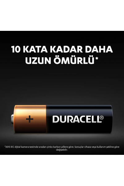 DURACELL ALKALİN KALEM PİL (AA) 4'LÜ DURACELL ALKALİN KALEM PİL (AA) 4'LÜ