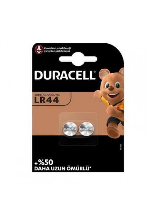 Duracell Alkaline Pil LR44 1,5V Alkaline Pil 2'li Blister Duracell Alkaline Pil LR44 1,5V Alkaline Pil 2'li Blister