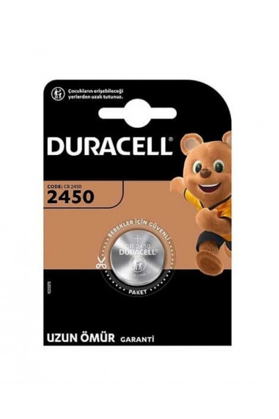 Duracell CR2450 3V Lityum Para Pil Tekli Blister Duracell CR2450 3V Lityum Para Pil Tekli Blister