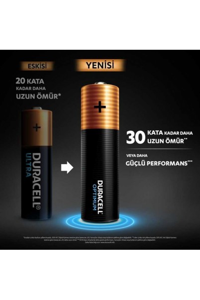 Duracell Optimum AA Alkalin Kalem Pil 4lü Blister Duracell Optimum AA Alkalin Kalem Pil 4lü Blister