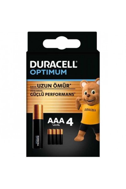 Duracell Optimum AAA Alkalin İnce Pil 4lü Blister Duracell Optimum AAA Alkalin İnce Pil 4lü Blister