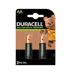 Duracell Şarjlı AA 1300mAh Kalem Pil 2'li Paket