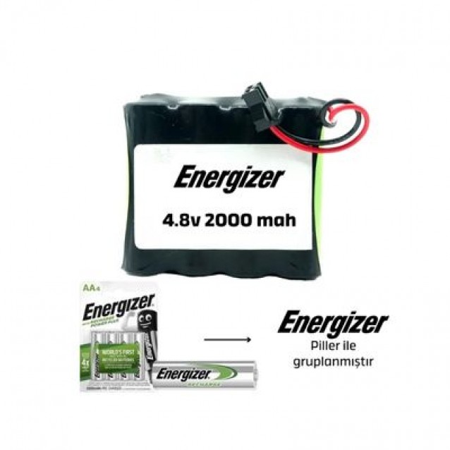 Energizer 4.8v 2000mAh Siyah Soketli Ni-Mh Oyuncak Araba Pili