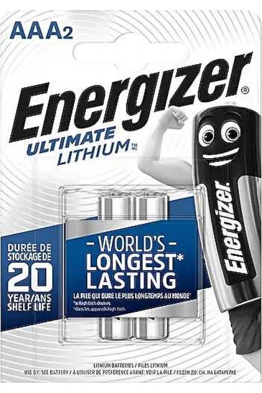 Energizer Ultimate Lithium AAA 2'li İnce Kalem Pil