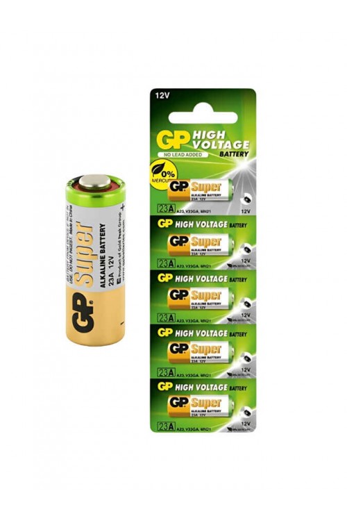 GP 23A Süper Alkalin 23A/MN21/V23GA Boy Pil 12 Volt 5'li Kart GP 23A Süper Alkalin 23A/MN21/V23GA Boy Pil 12 Volt 5'li Kart