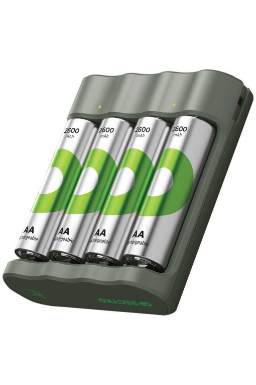GP B441 USB Pil Şarj Cihazı 4 Adet 2600 AA Kalem Pilli Set GP B441 USB Pil Şarj Cihazı 4 Adet 2600 AA Kalem Pilli Set
