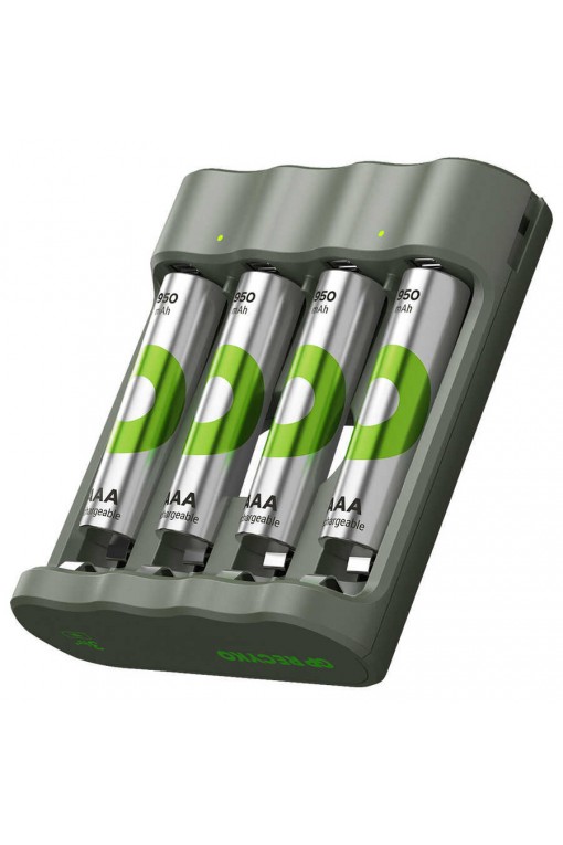 GP B441 USB Pil Şarj Cihazı 4 Adet 950 AAA İnce Pilli Set GP B441 USB Pil Şarj Cihazı 4 Adet 950 AAA İnce Pilli Set