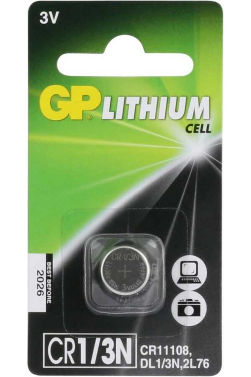 GP CR1/3N Dl1/3N, 2L76 Boy Lityum Düğme Pil 3v Tekli Paket GP CR1/3N Dl1/3N, 2L76 Boy Lityum Düğme Pil 3v Tekli Paket