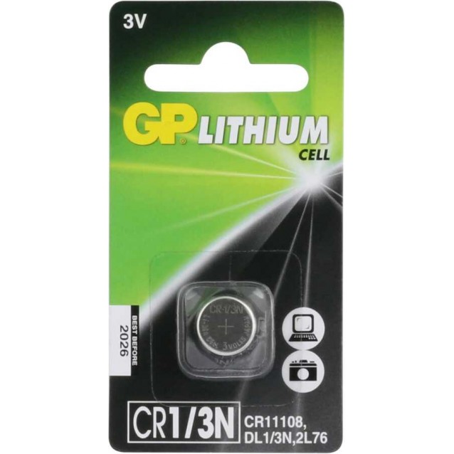 GP CR1/3N Dl1/3N, 2L76 Boy Lityum Düğme Pil 3v Tekli Paket