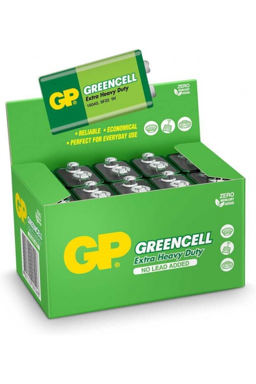 Gp Greencell 9V Shrink 10'lu Kutu Pil