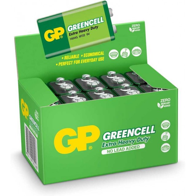 Gp Greencell 9V Shrink 10'lu Kutu Pil