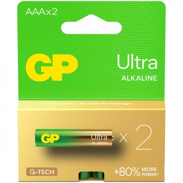 GP LR03 ULTRA ALKALİN İNCE KALEM PİL 2'Lİ BLİSTER