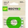 GP RECYKO ŞARJ EDİLEBİLİR PİL AAA 950MAH 4'LÜ PAKET