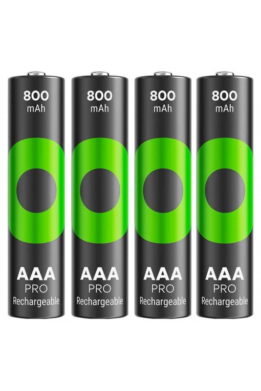 Gp Recyko Pro AAA 800 mAh İnce Ni-mh Şarjlı Pil 1.2 Volt 4l'ü Kart Gp Recyko Pro AAA 800 mAh İnce Ni-mh Şarjlı Pil 1.2 Volt 4l'ü Kart