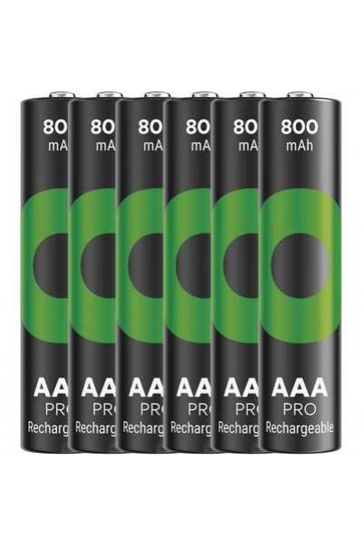 GP PRO RECHARGE AAA 800MAH 6'LI KART ŞARJLI PİL GP PRO RECHARGE AAA 800MAH 6'LI KART ŞARJLI PİL