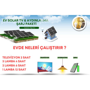 Güneş Paneli Seti Aydınlatma Tv Telefon Şarj Paketi Güneş Paneli Seti Aydınlatma Tv Telefon Şarj Paketi