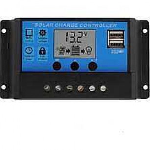 Hightek 12V/24V 10A Solar Şarj Kontrol Cihazı PWM Akü Şarj Regülatörü LCD Ekranlı