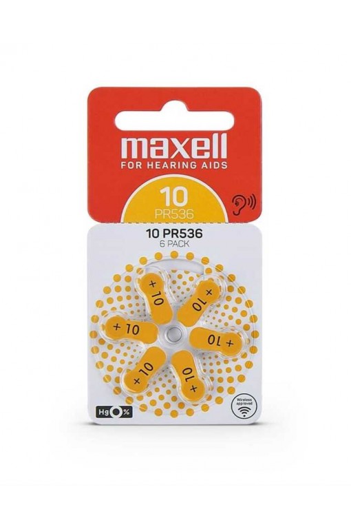 Maxell 10 Kulaklık Pili 6lı Blister İşitme Cihaz Pili Maxell 10 Kulaklık Pili 6lı Blister İşitme Cihaz Pili