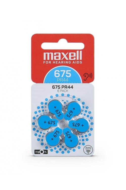 Maxell PR44 675 Numara İşitme Cihazı Pili 6'lı