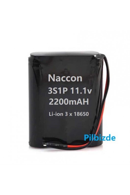 Naccon 11.1v 2000mah 3S1P 18650 Li-ion 3S 10A BMS Devreli Pil Kablolu