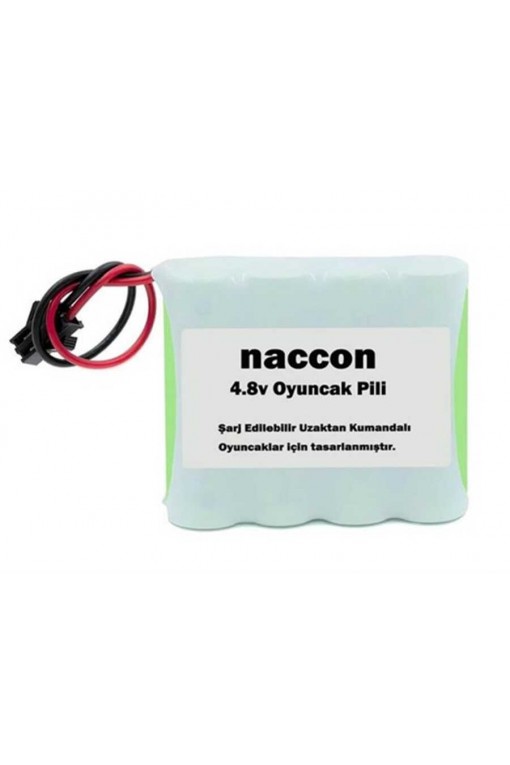 Naccon 4.8V 1300mAh Siyah Soketli Şarjlı Oyuncak Pili AA Kalem Pilli Naccon 4.8V 1300mAh Siyah Soketli Şarjlı Oyuncak Pili AA Kalem Pilli