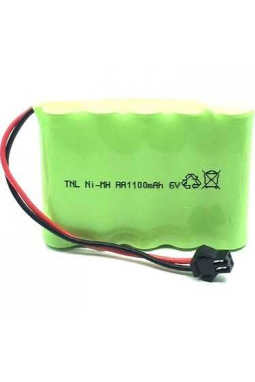 6V 1100mAh Siyah Soketli Oyuncak Araba Pili