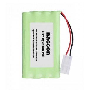 Naccon 9.6V 2700mAh Tamiya Soketli Şarjlı Oyuncak Pili AA Kalem Pilli
