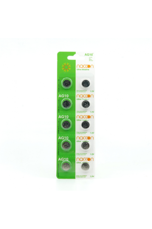 Naccon AG10 189 389 LR54 LR1130 Alkalin Düğme Pil 10'lu Paket Naccon AG10 189 389 LR54 LR1130 Alkalin Düğme Pil 10'lu Paket