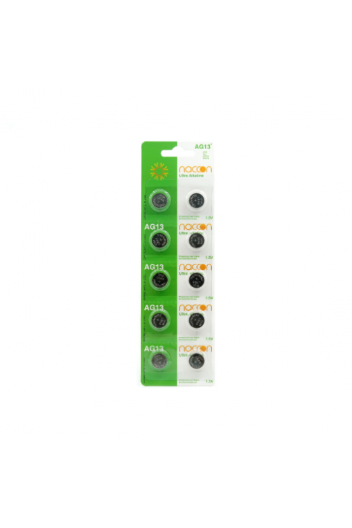Naccon AG13, V13GA, G13A, 13GA, PX76A, PX675A, 157, GPA76, KA76, KA, L1154, LR1154, A76 Düğme Pil 10'lu Paket Naccon AG13, V13GA, G13A, 13GA, PX76A, PX675A, 157, GPA76, KA76, KA, L1154, LR1154, A76 Düğme Pil 10'lu Paket