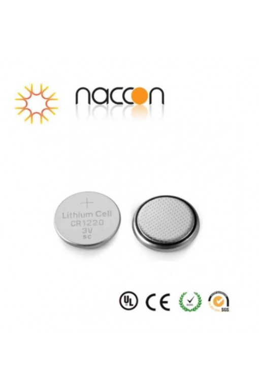 Naccon CR1220 3V Lityum Düğme Pil 5'li Paket