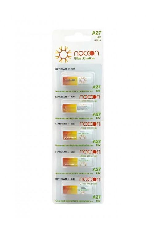 Naccon Ultra Alkalin A27 27A 12V Elektronik Kapı Kilitleri Kumanda Pili Naccon Ultra Alkalin A27 27A 12V Elektronik Kapı Kilitleri Kumanda Pili