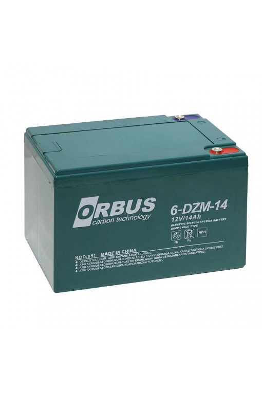 ORBUS 12V 14 Ah Elektrikli Bisiklet Aküsü