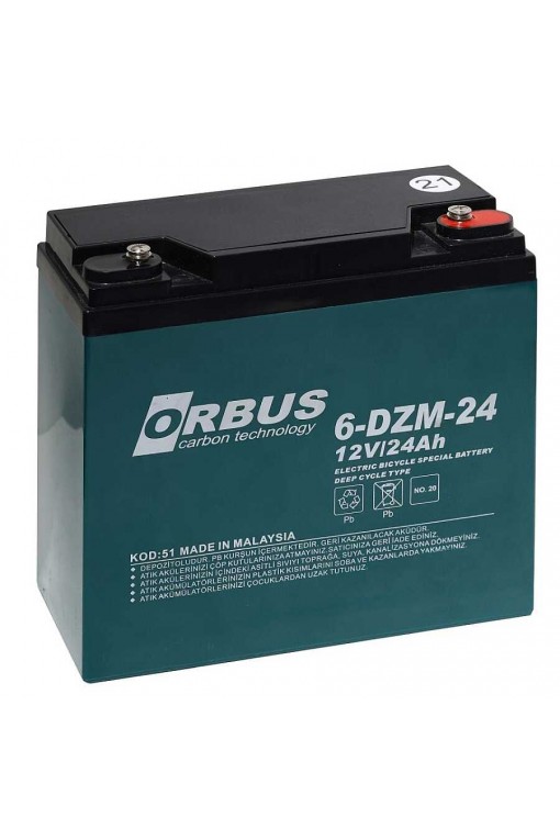 Orbus 12V 24 Ah Elektrikli Bisiklet Aküsü