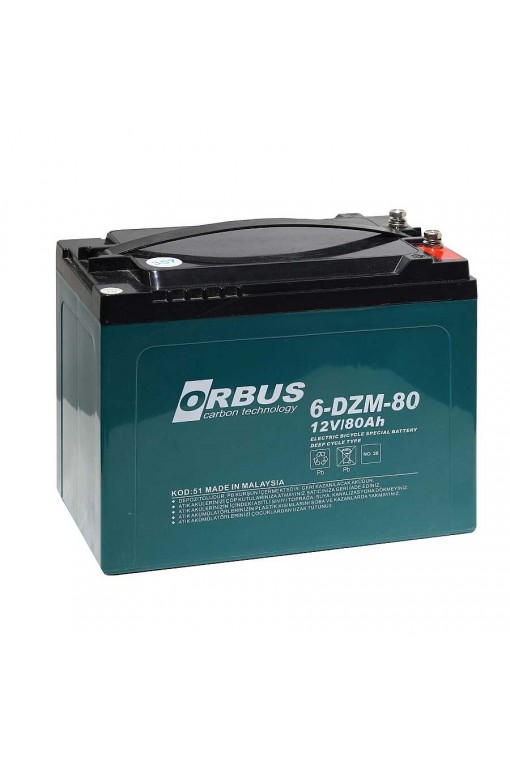 Orbus 12V 80Ah Elektrikli Bisiklet Aküsü
