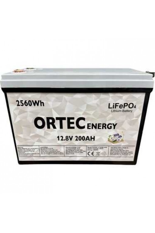 Ortec 12.8V 200Ah LiFePO4 Lityum Akü Yeni Nesil