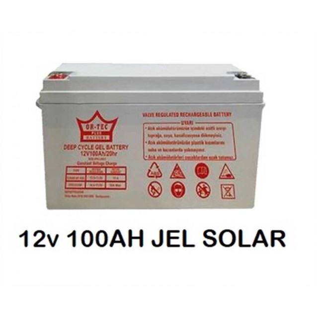 Ortec 12V 100Ah Güneş Enerji Sistemi için Nano Carbon Jel Akü Ortec 12V 100Ah Güneş Enerji Sistemi için Nano Carbon Jel Akü