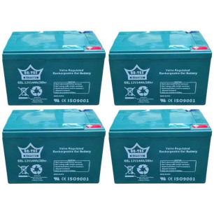 Arora Casper Uyumlu Ortec 12V 14AH Motorsiklet Jel Akü 4'lü Set