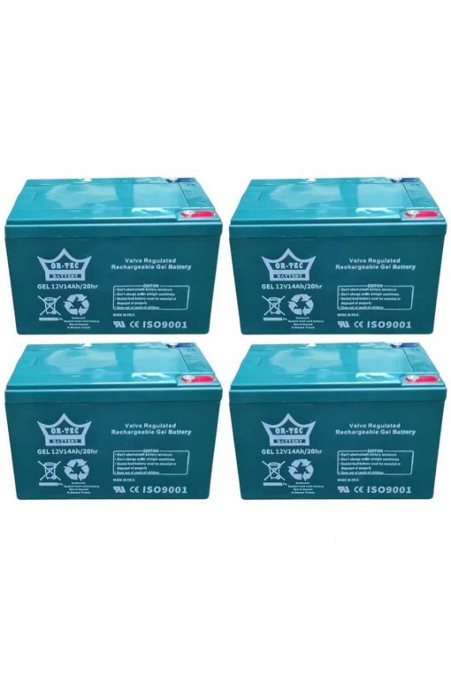 Arora Casper Uyumlu Ortec 12V 14AH Motorsiklet Jel Akü 4'lü Set