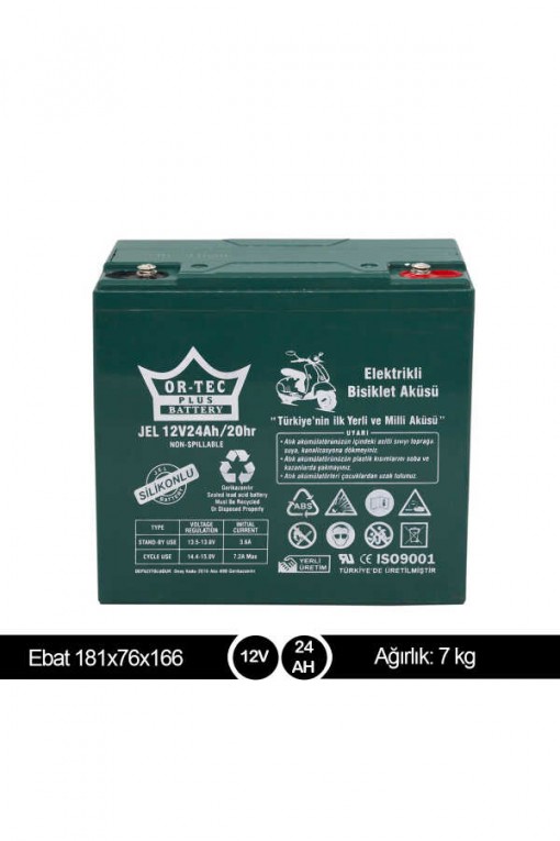 Ortec 12 Volt 24 Amper Jel Akü En Ucuz