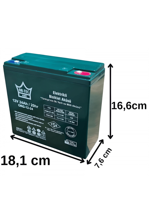 Ortec 12V 24AH Elektrikli Motosiklet Aküsü