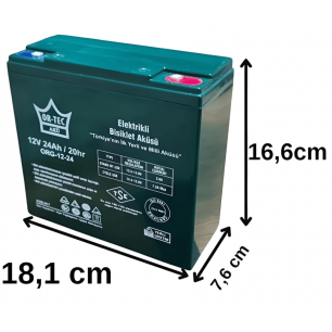 Ortec 12V 24AH Elektrikli Motosiklet Aküsü