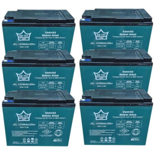 ORTEC 12V 80AH Elektrikli Bisiklet Aküsü - Jel Akü 6 Adet