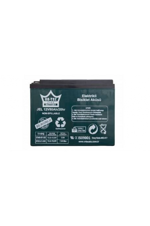 Ortec 12v 80ah Jel Elektrikli Bisiklet Aküsü