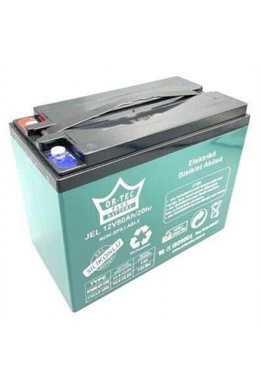 Ortec 12v 80ah Jel Elektrikli Bisiklet Aküsü Yatık