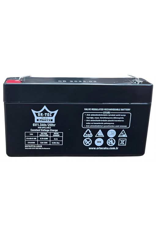 Ortec 6V 1.3Ah Bakımsız Kuru Akü Ortec 6V 1.3Ah Bakımsız Kuru Akü